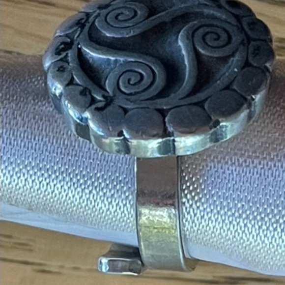 Mid-Century JORGEN JENSEN #253 PEWTER RING (Denmark) 1970’s MCM Scandinavian - Picture 3 of 11